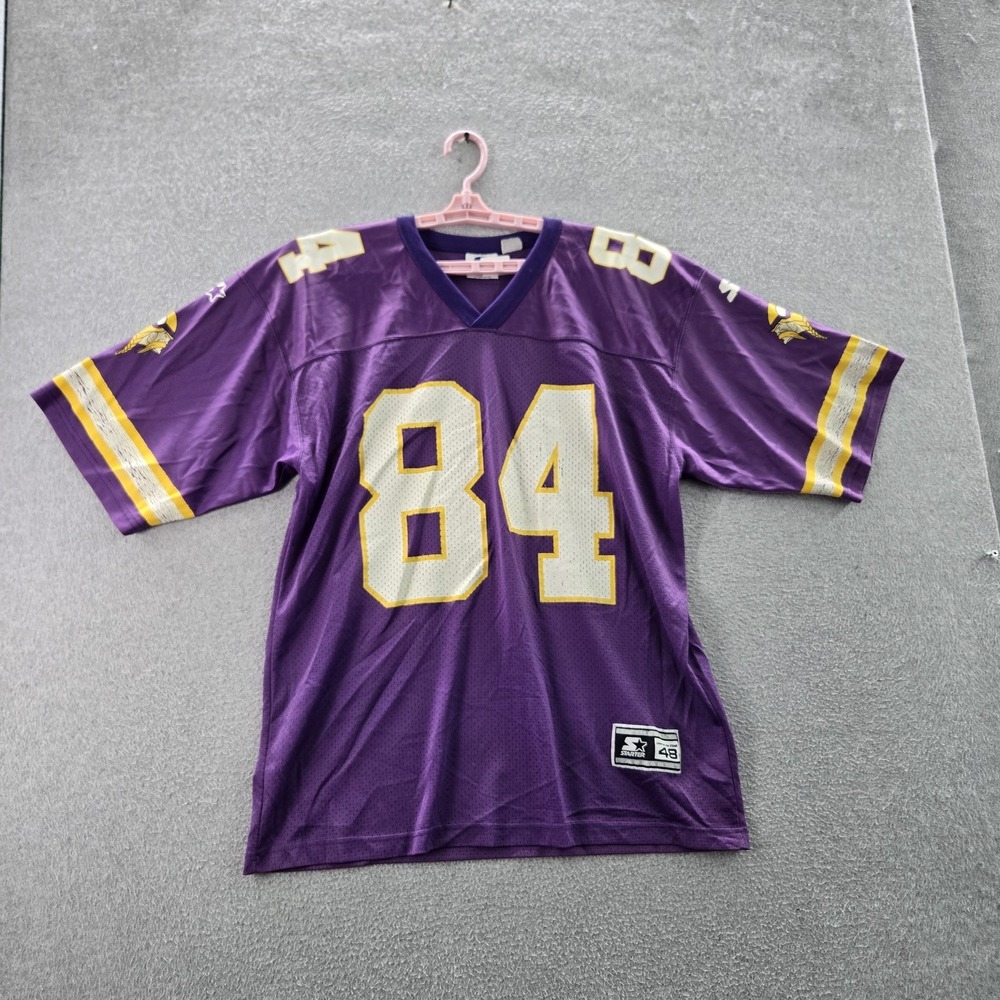 VINTAGE Minnesota Vikings Men Jersey 48/L Purple 90s Starter Randy Moss‎ 84